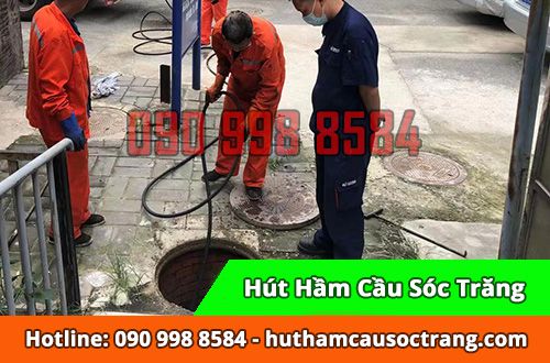 Nạo vét hố ga huyện Mỹ Xuyên Thịnh Hòa giảm 8% BH 2 năm