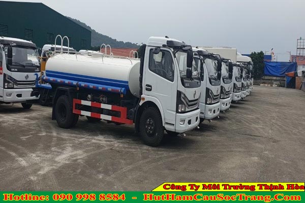 Thuê xe bồn chở nước Sóc Trăng rửa đường, tưới cây xanh